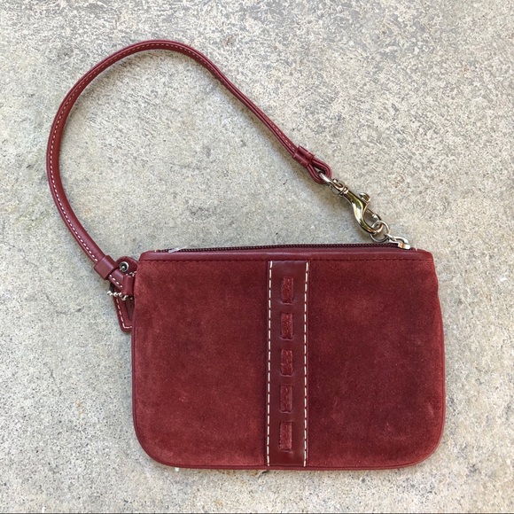 COACH Suede Wristlet Brick - Picture 2 of 6